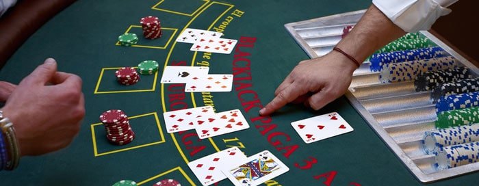 Blackjack-Tisch in einem Casino