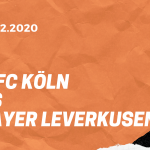 1.FC Köln – Bayer 04 Leverkusen Tipp 16.12.2020