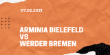 Arminia Bielefeld – SV Werder Bremen Tipp 07.02.2021